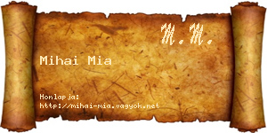 Mihai Mia névjegykártya